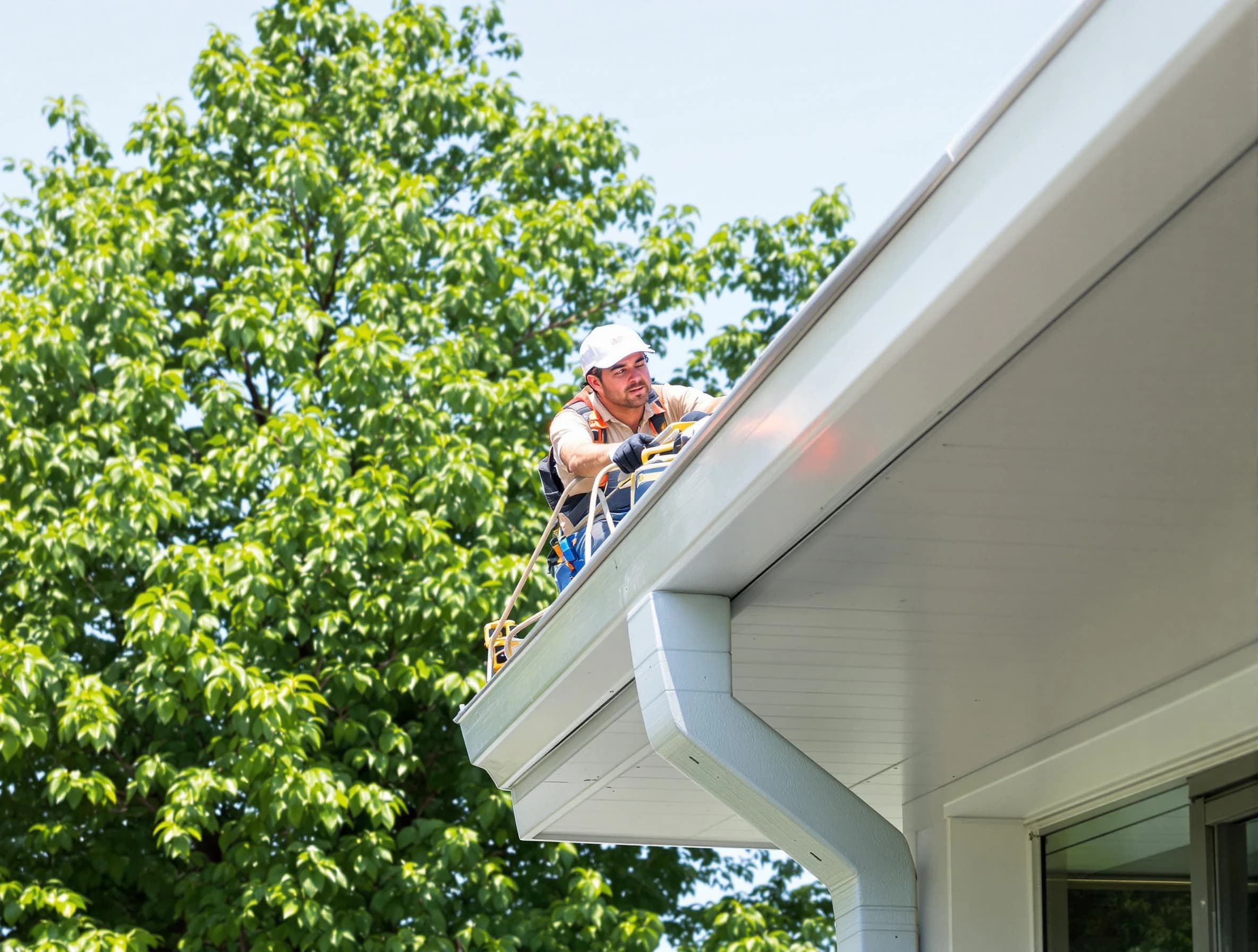 Lyndhurst Roofing Company expert examining roof shingles in Lyndhurst, OH