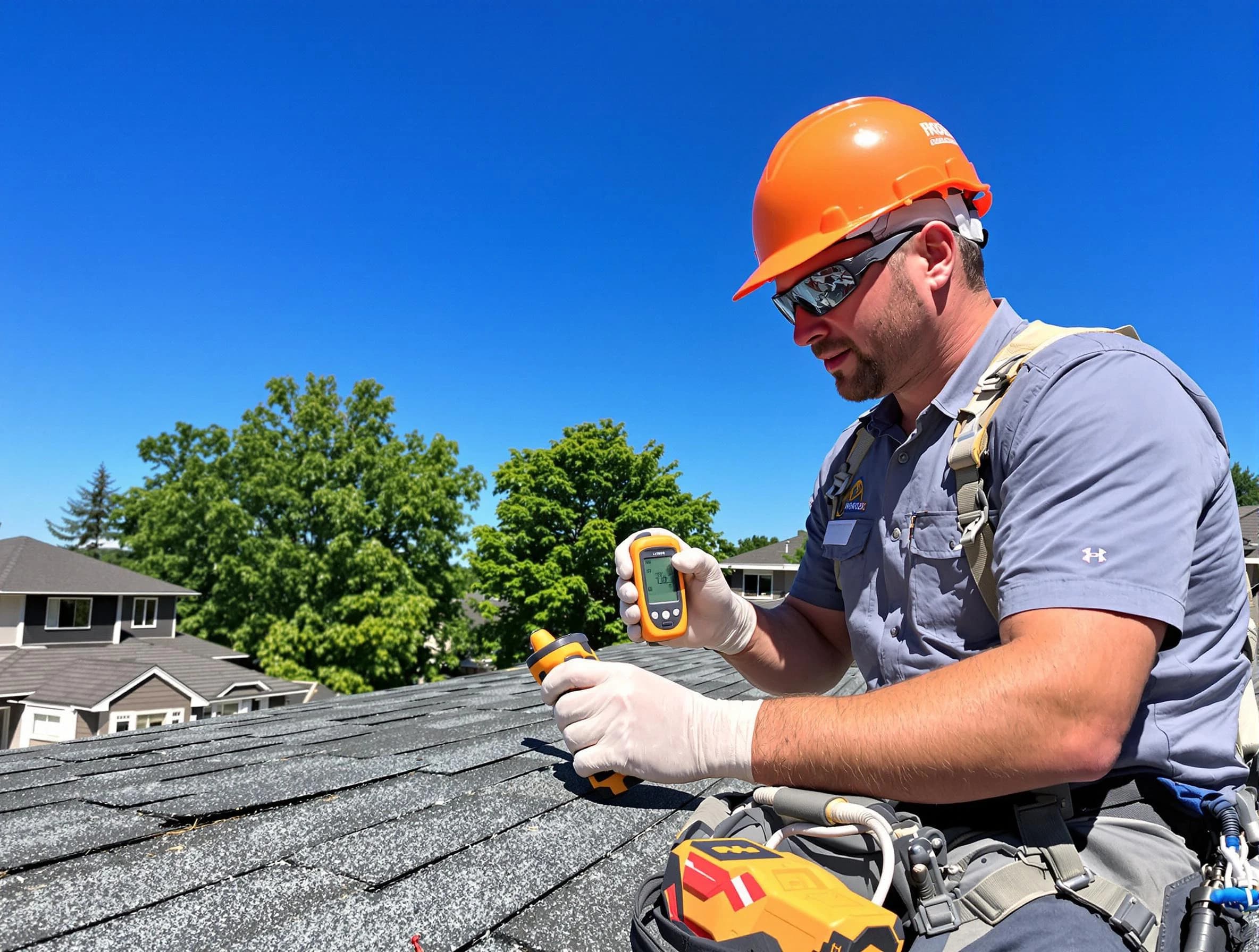 Lyndhurst Roofing Company conducting a roof inspection in Lyndhurst, OH